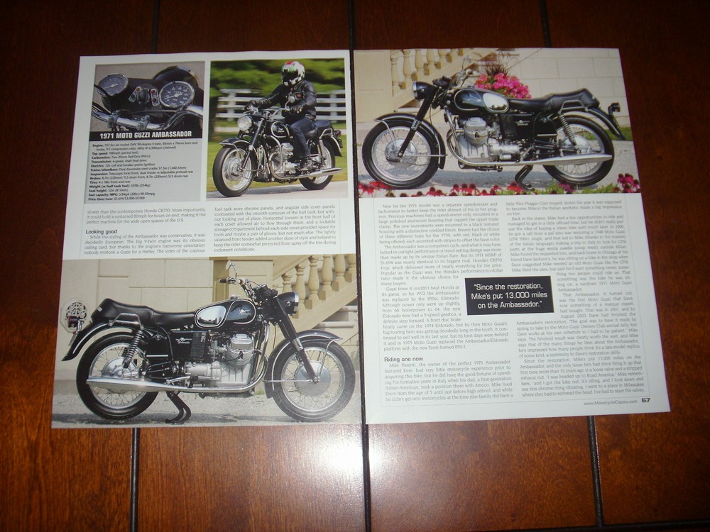 1971 MOTO GUZZI AMBASSADOR ORIGINAL 2016 ARTICLE