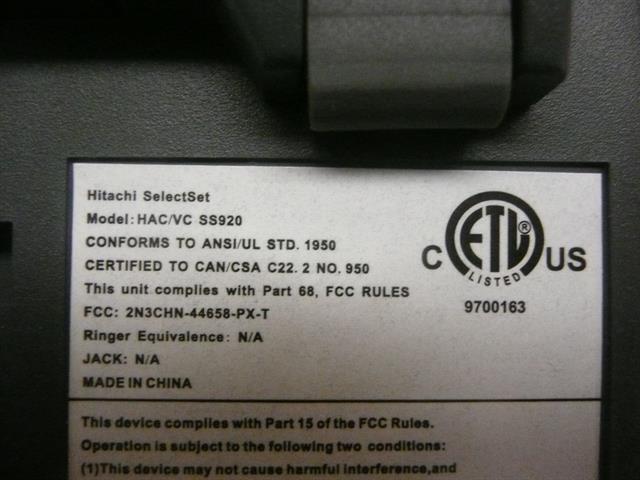 Hitachi SS920 Phone