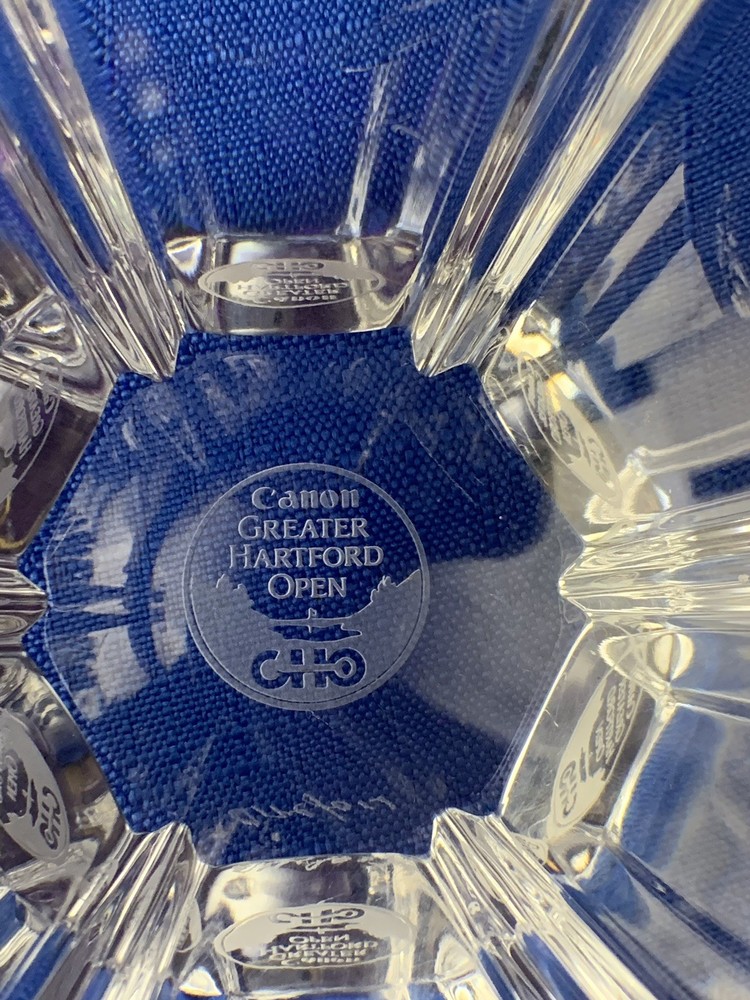 Orrefors Crystal Bowl Lars Hellsten Signed Great Hartford Open Golf Trophy