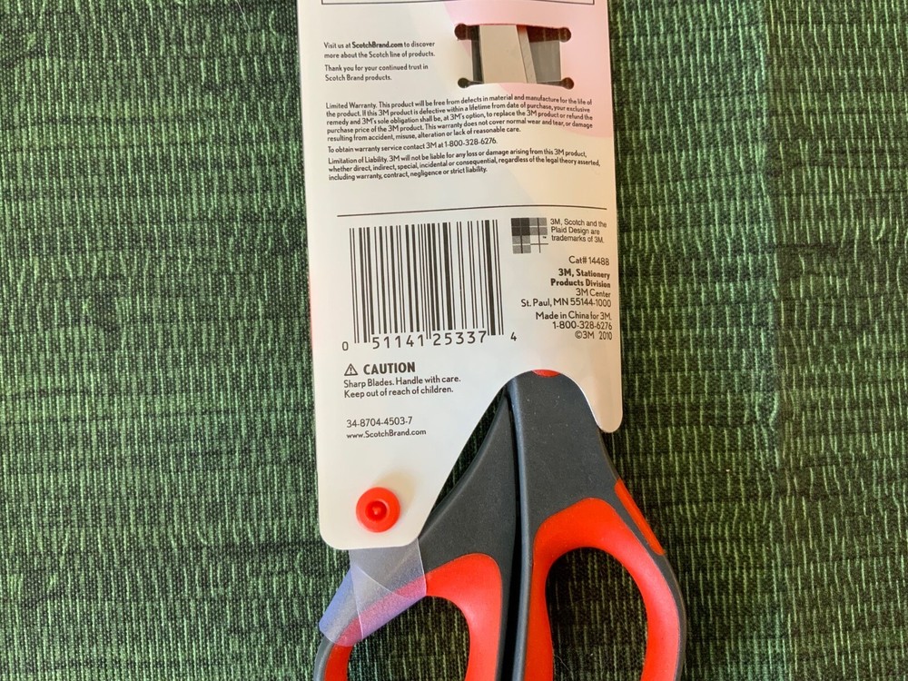 Scotch 3M Sharpened Precision Scissors 8 Inches - Pack of 6