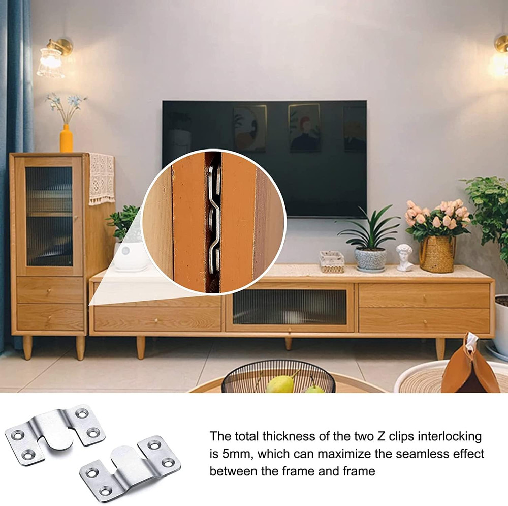 Flush Mount Bracket, Headboard Wall Mounting Brackets-56 X 30Mm Interlocking Han