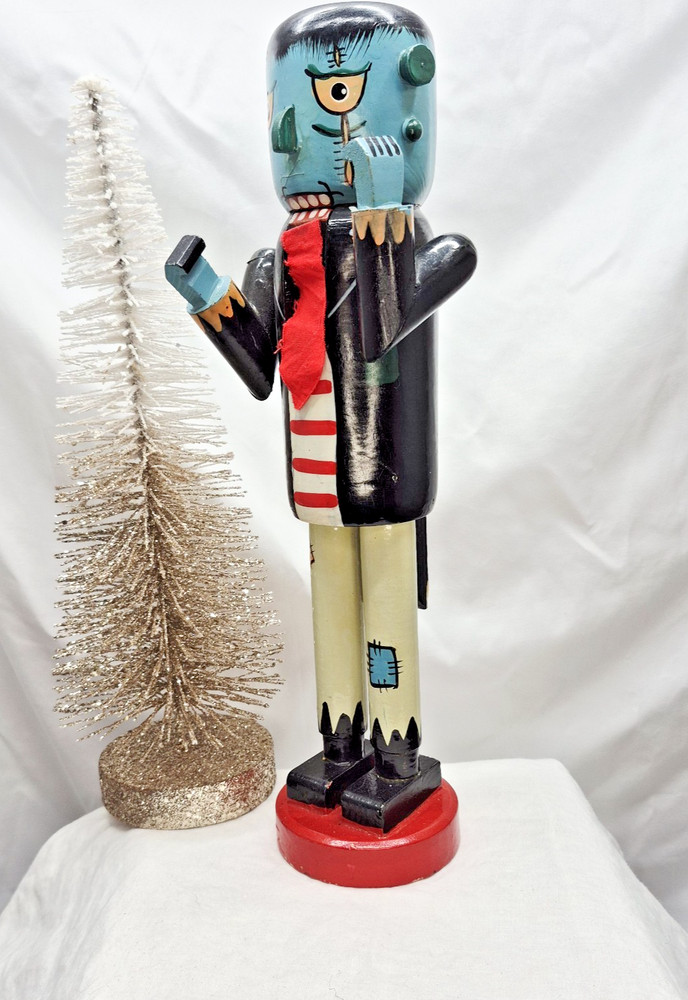 13.5” Wooden Nutcracker - Frankenstein - multicolored