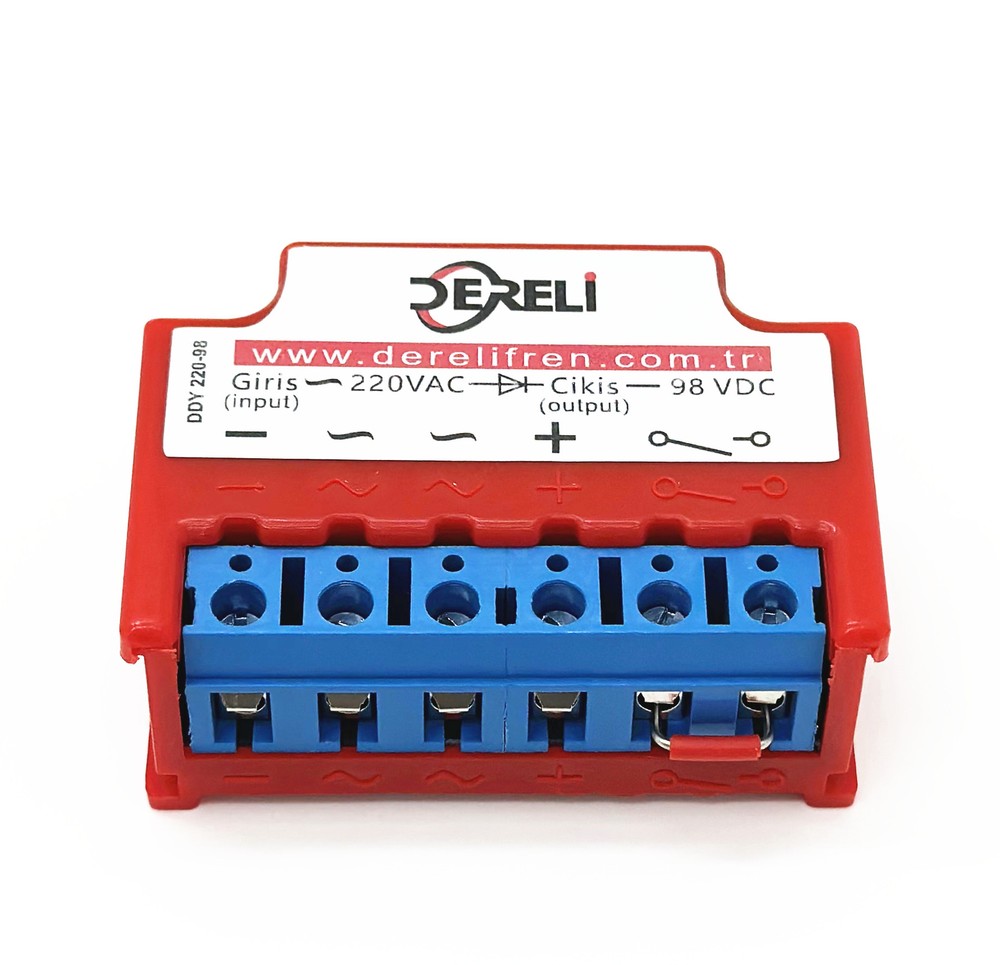 DERELI DDY 220-98 input 220VAC output 98VDC Half-Wave Brake Rectifier module