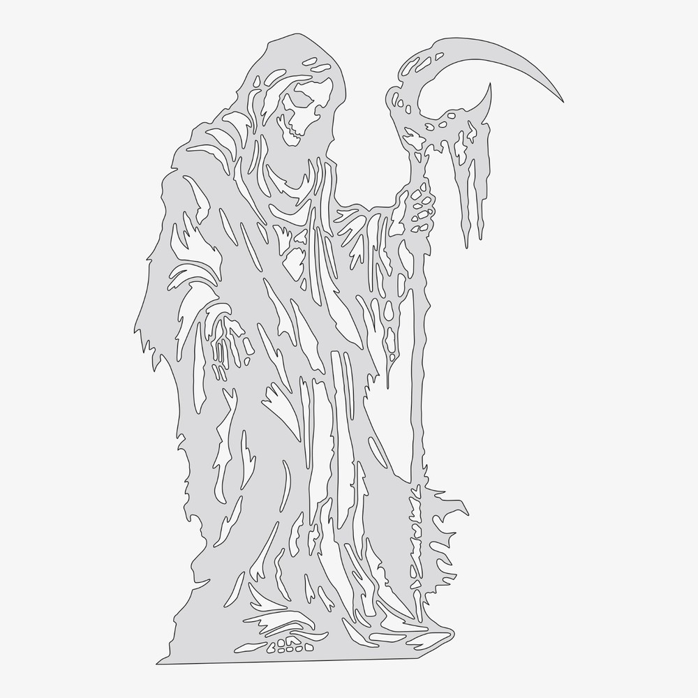 Cemetery Statue #4 - Reusable Airbrush Stencil Template
