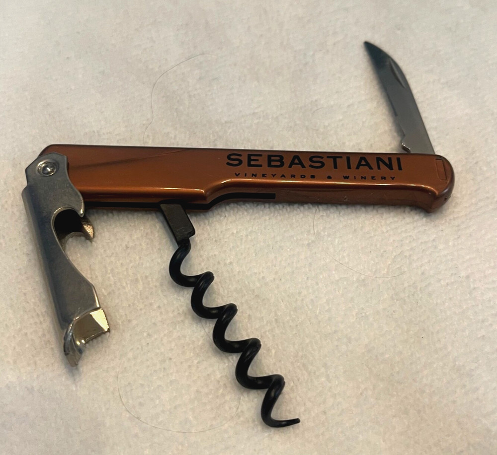 SEBASTIANI Quality Corkscrew Waiter Wine Key Opener