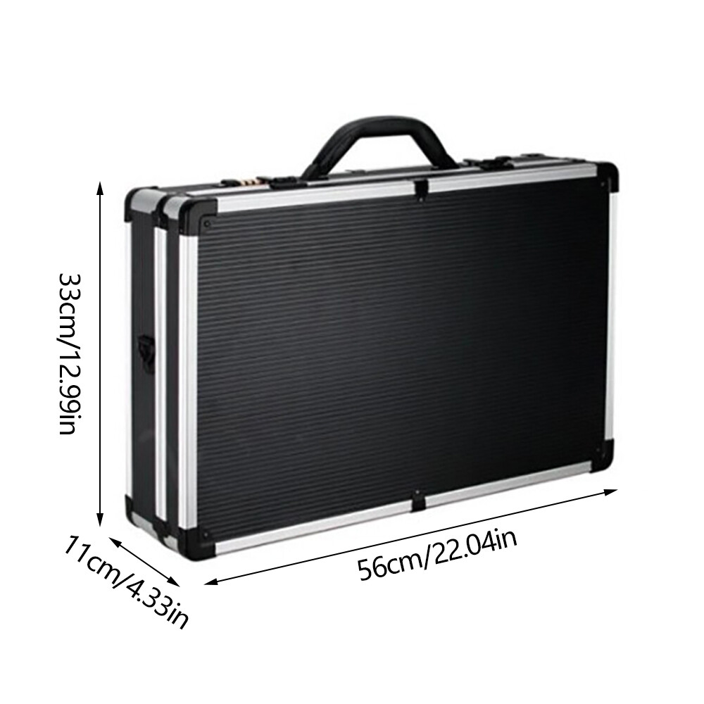 Barber Stylist Suitcase + Code Lock Barber Tool Carrying Case Organizer Black US