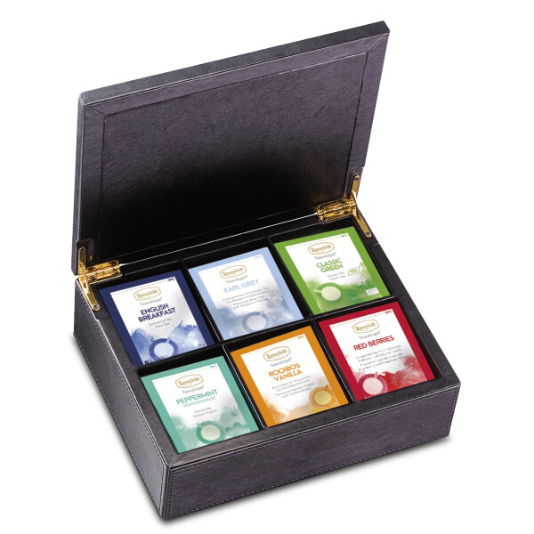 Ronnefeldt - Leather Teavelope Treasure Chest filled with 60 Teavelopes
