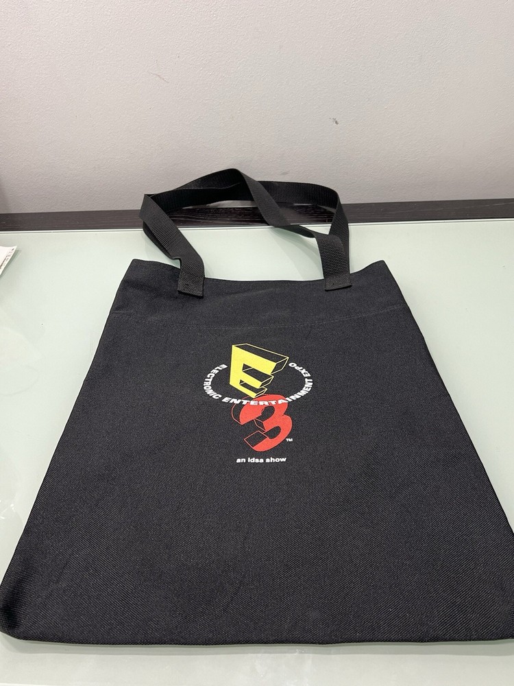 E3 Electronic Entertainment Expo Black Plastic Tote Bag