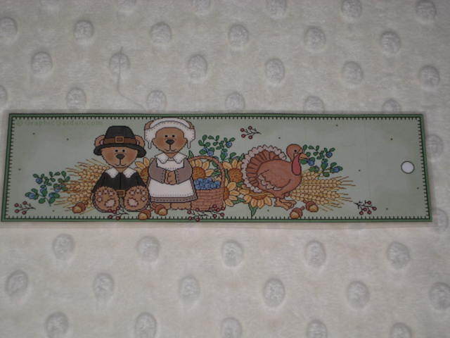 PRIMITIVE BEARS THANKSGIVING LAMINATED BOOKMARK