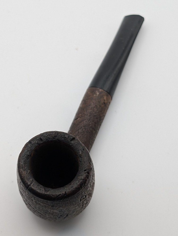 Vintage Sandblasted Briar Smoking Pipe - Billiard Style