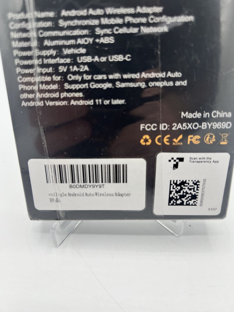WIR ELESS Android Auto Wireless Adapter USB A/C for Wired AA Cars Android 11+