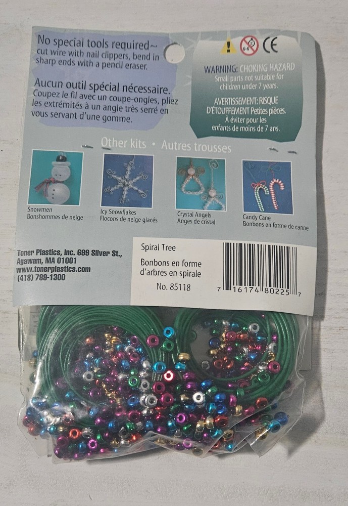 Wired for Holiday Fun Group Project Kit Makes 12 Beaded Spiral Tree Ornaments