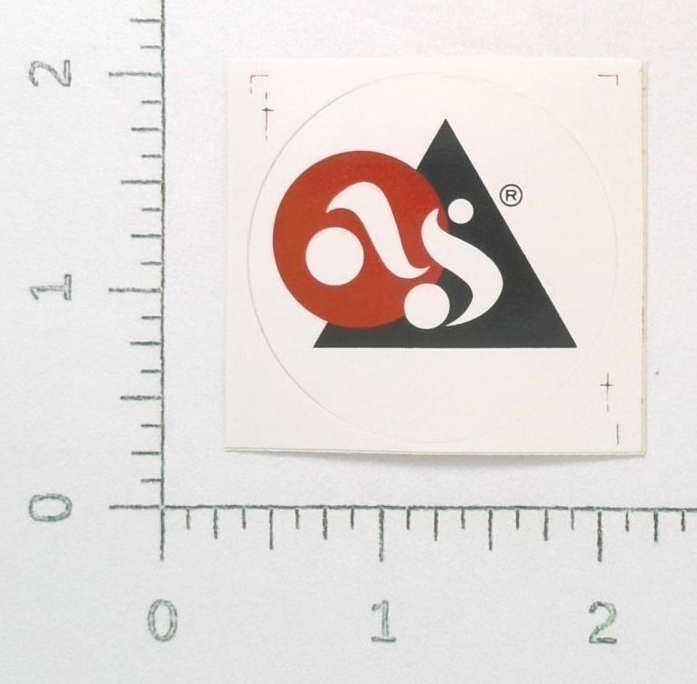 Vintage AS Triangle Logo Industrial Coal Mining Sticker Decal