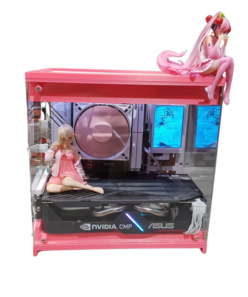 Unique ITX case, Open Computer Case, 3D printed PC case, SFX power supply,Compat