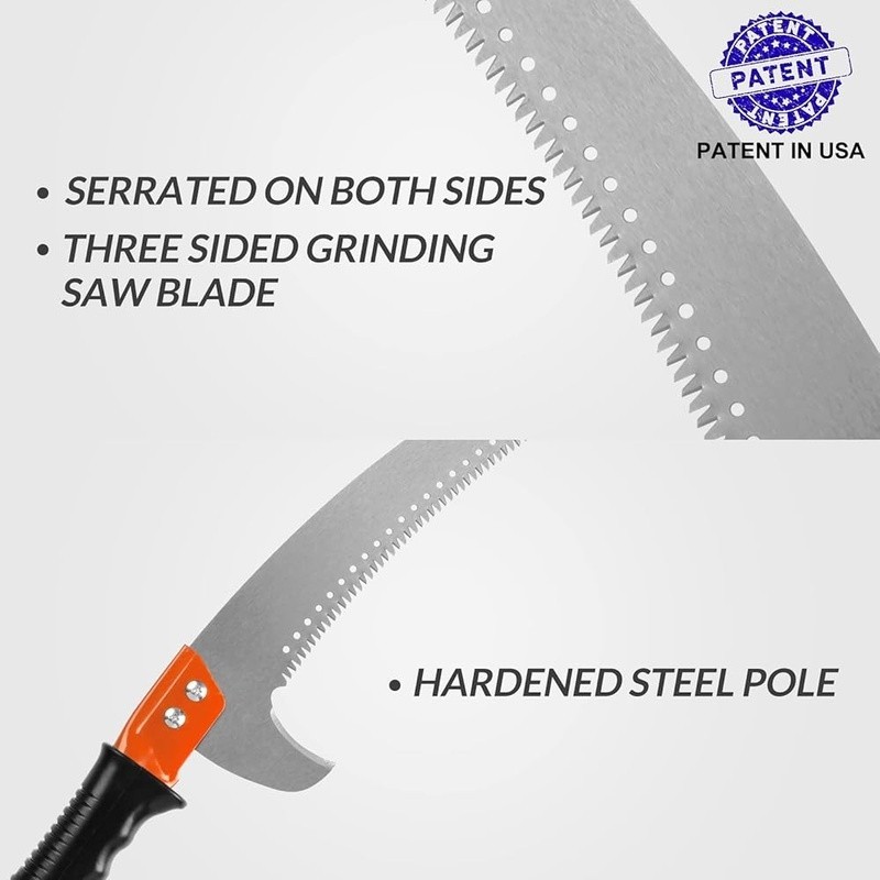 Adjustable Pole Saw Sharp Blade Handheld Tree Pruner Durable Trimming Tool New