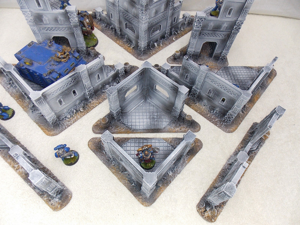 WARGAMING TERRAIN PAINTED, MEGA BUNDLE SET OF 9 PIECES