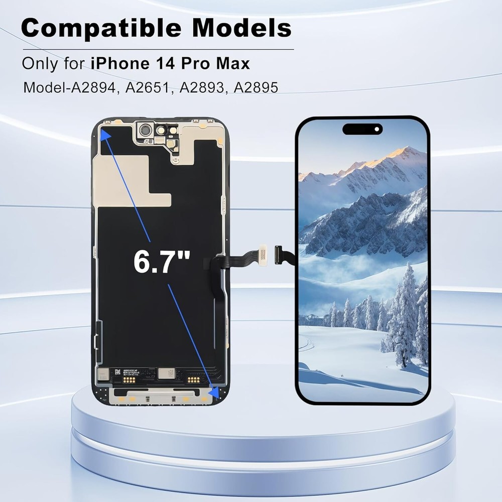 Screen Replacement For iPhone 14 Pro Max LCD COF FHD Display Digitizer+Tools Kit