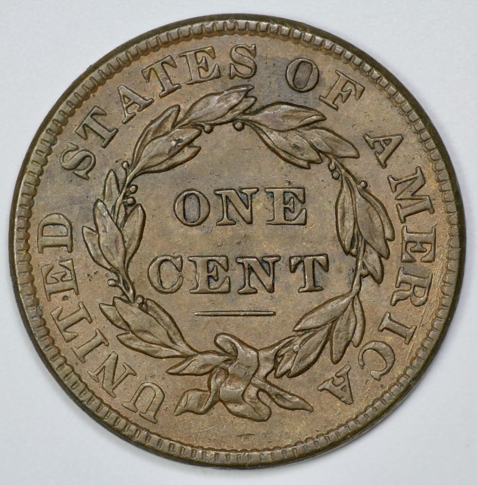 1837 Coronet Head 1C Large Cent Medium Letters