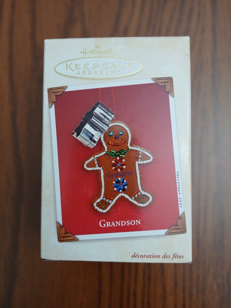Hallmark Keepsake Ornament Grandson 2003 Gingerbread Man
