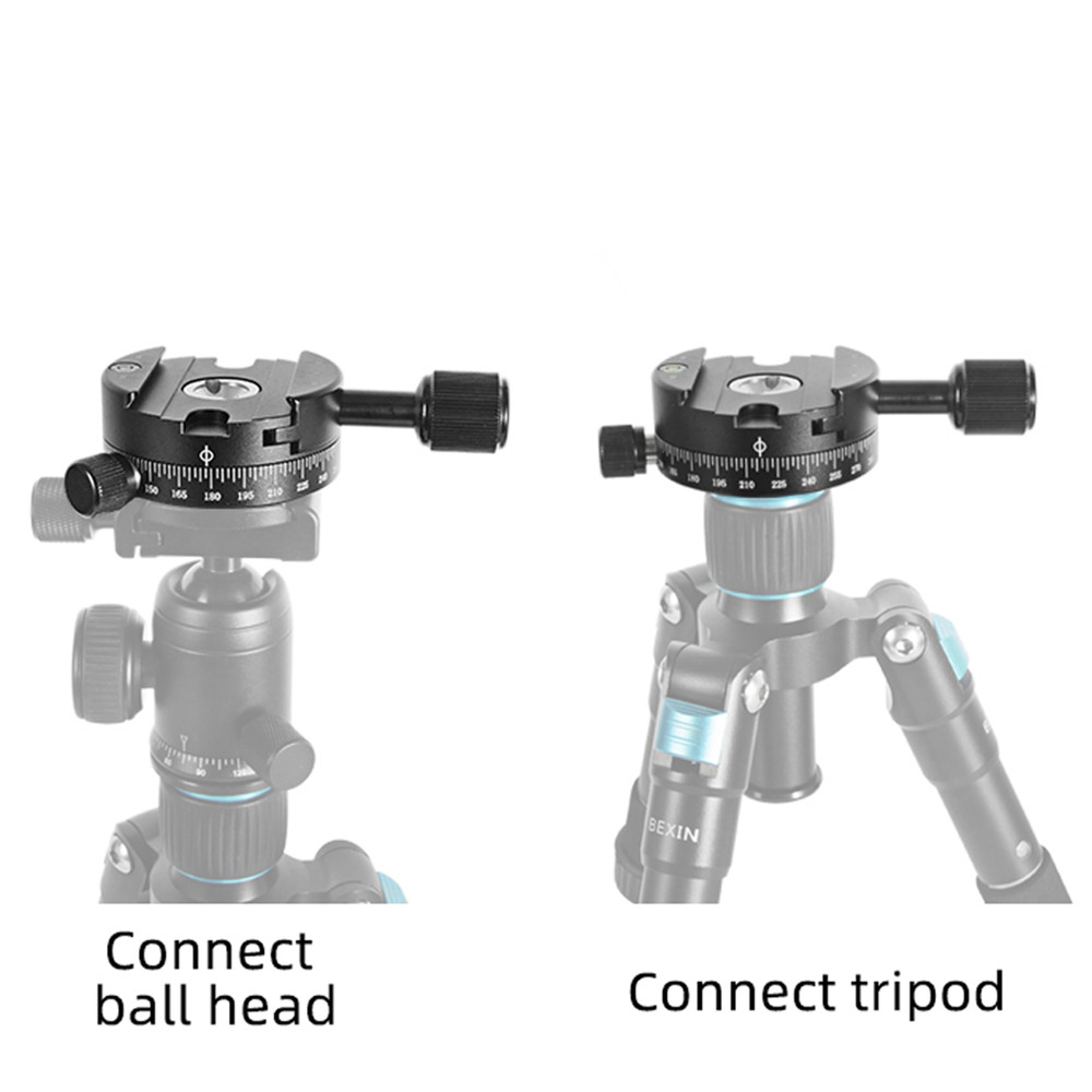 360° Panorama Quick Release Plate Clamp with Quick Release Plate for DSLR Camera