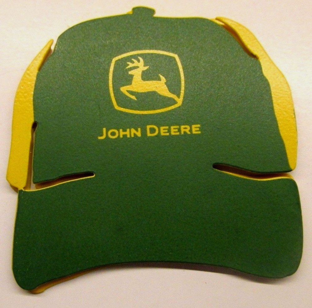 2 each John Deere Tractor Co cap Patio Screen Savers or Refrigerator Magnets