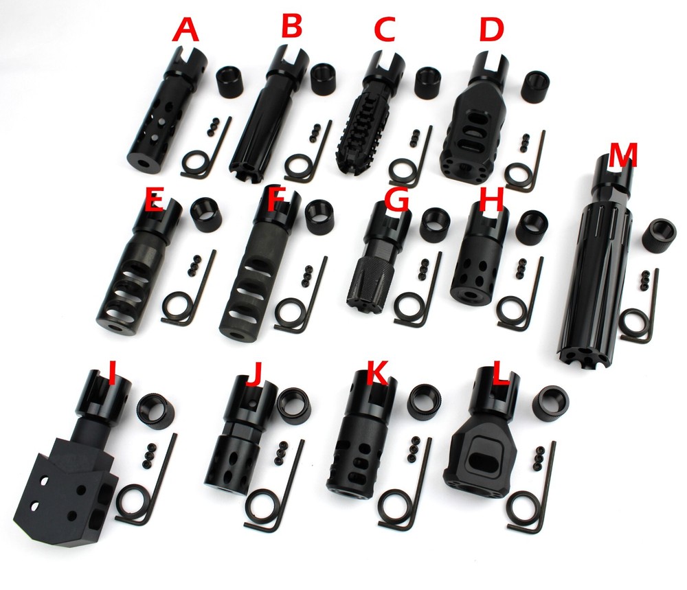 Black Muzzle Brake/Linear Compensator Compatible with Ruger 10/22 1022 .22LR