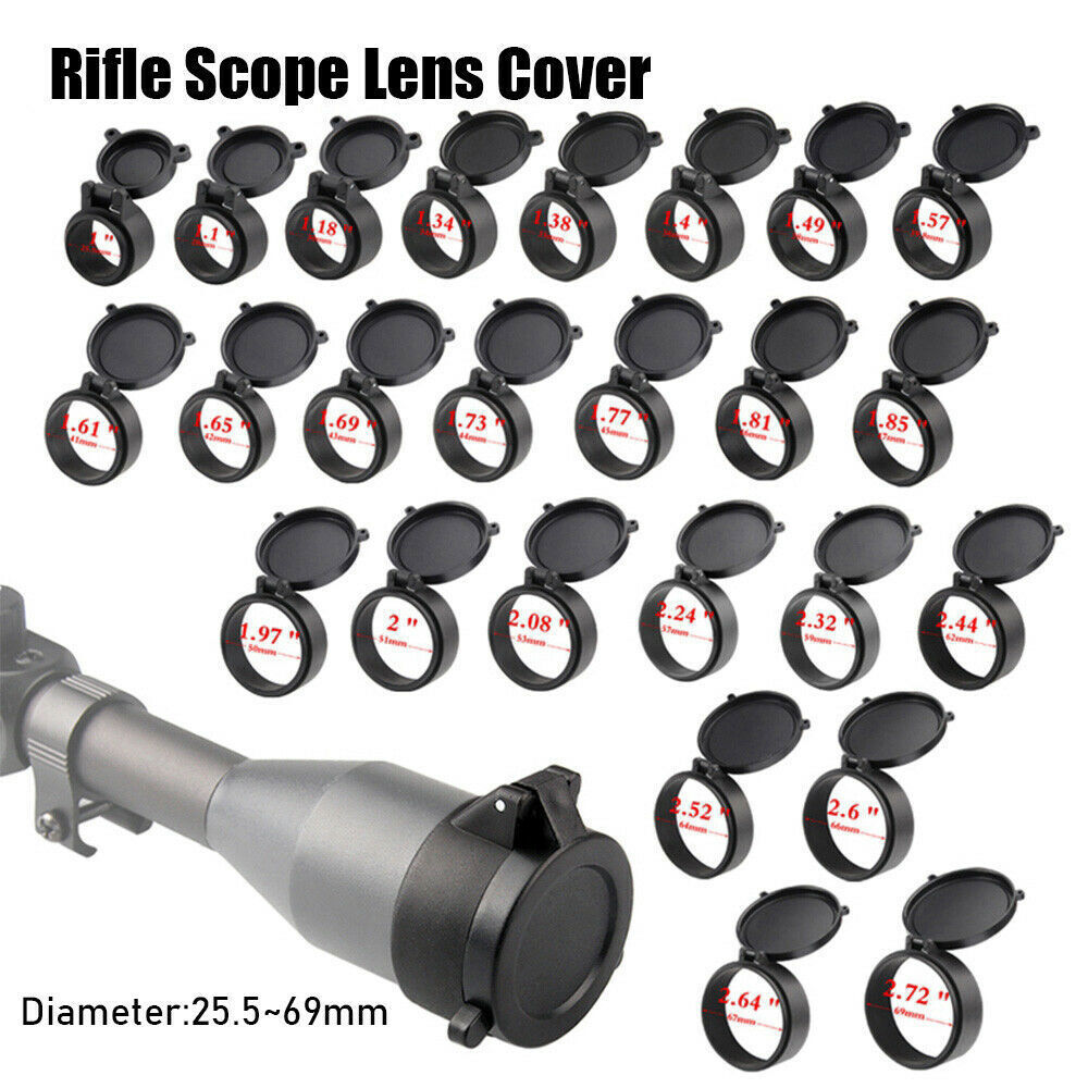 Flip Up Scope Covers Scope Protect Objective Cap Lens Cover for Caliber