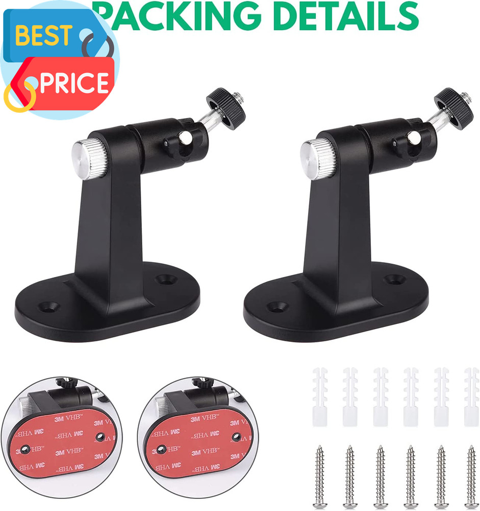 2Pack Adjustable Security Wall Mount Bracket for Ring Stick up Cam & Ring Indoor