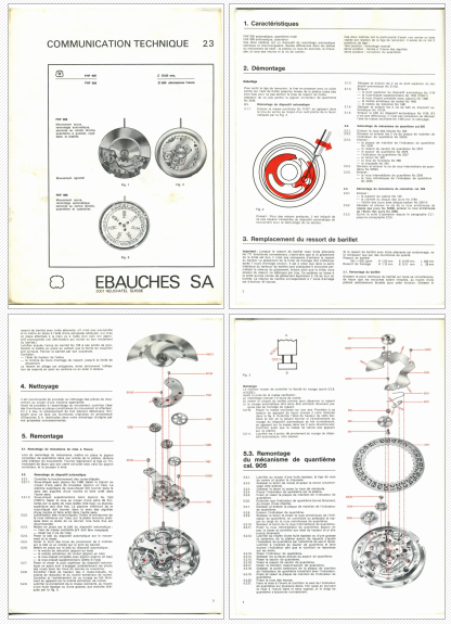 Technical Documentation Cal. FHF 905 908 - PDF 8 pages