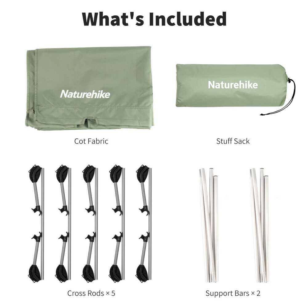 GreenWild Camping Cot, Ultralight Folding Backpacking Cot, 60-Second Easy Set...