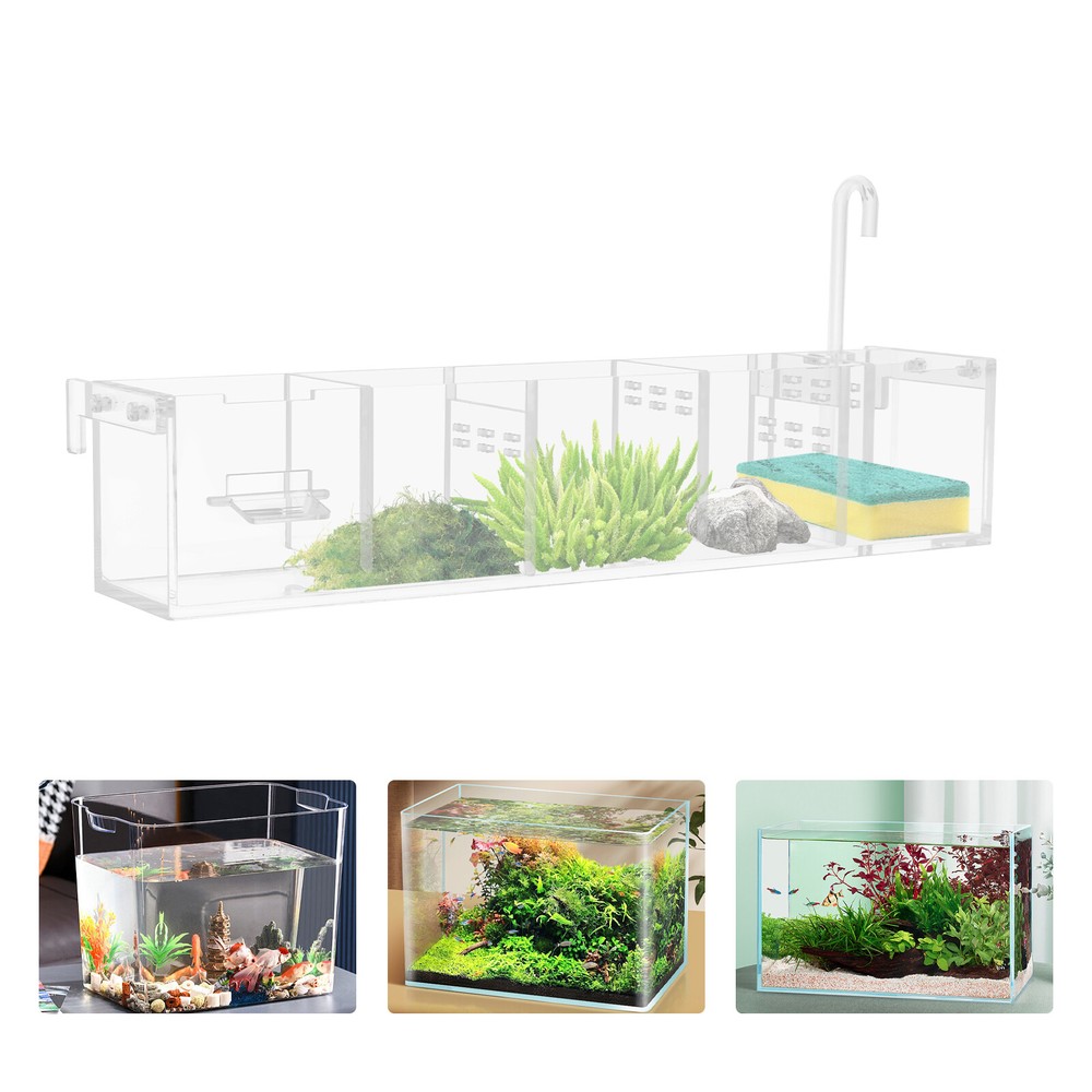 Fish Tank Aquarium Multi-functional External Acrylic Hang On Filter Box Supplies