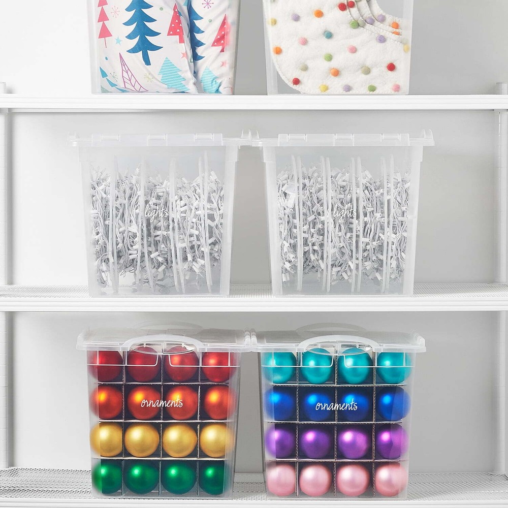 Plastic Christmas Light Storage Organizer, Clear, 2 Count