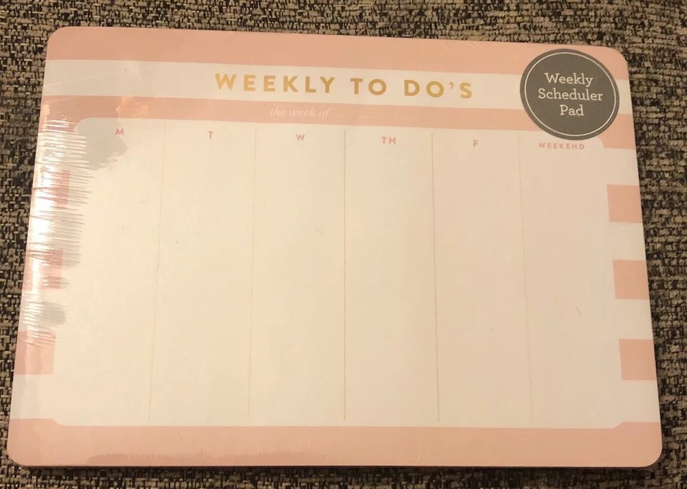 Staples weekly planner epad - desktop planning pad: Pink - 52 Sheets   NIP