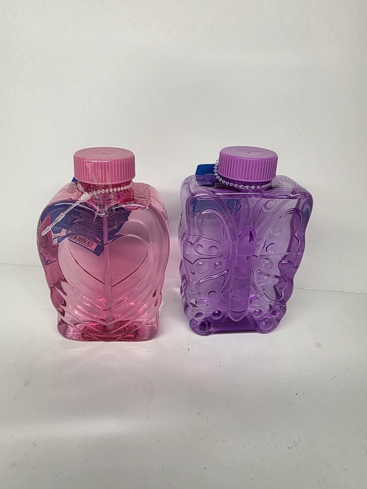 Bubble Solution 2 Pack for Girls 3+ Includes Wand