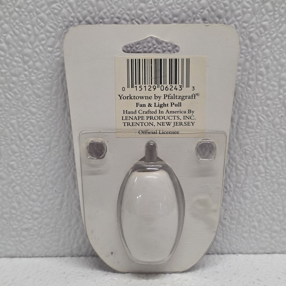 Pfaltzgraff Yorktowne Ceramic Fan Light Pull Chain White Blue Floral Replacement