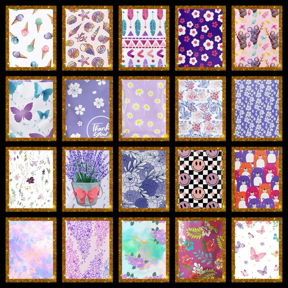 Poly Mailers Purple Assortment 10x13
