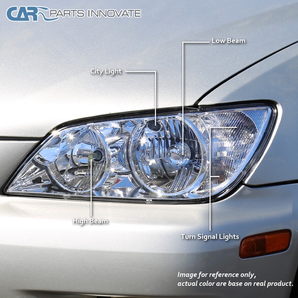 Fit 01-05 Lexus IS300 Clear Headlights Replacement Driving Head Lamps Left+Right