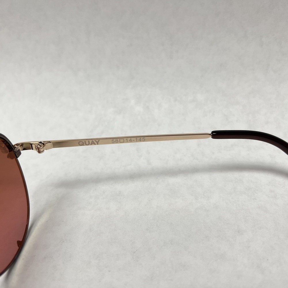Quay Australia High Key Micro Sunglasses Bronze Pink Aviators
