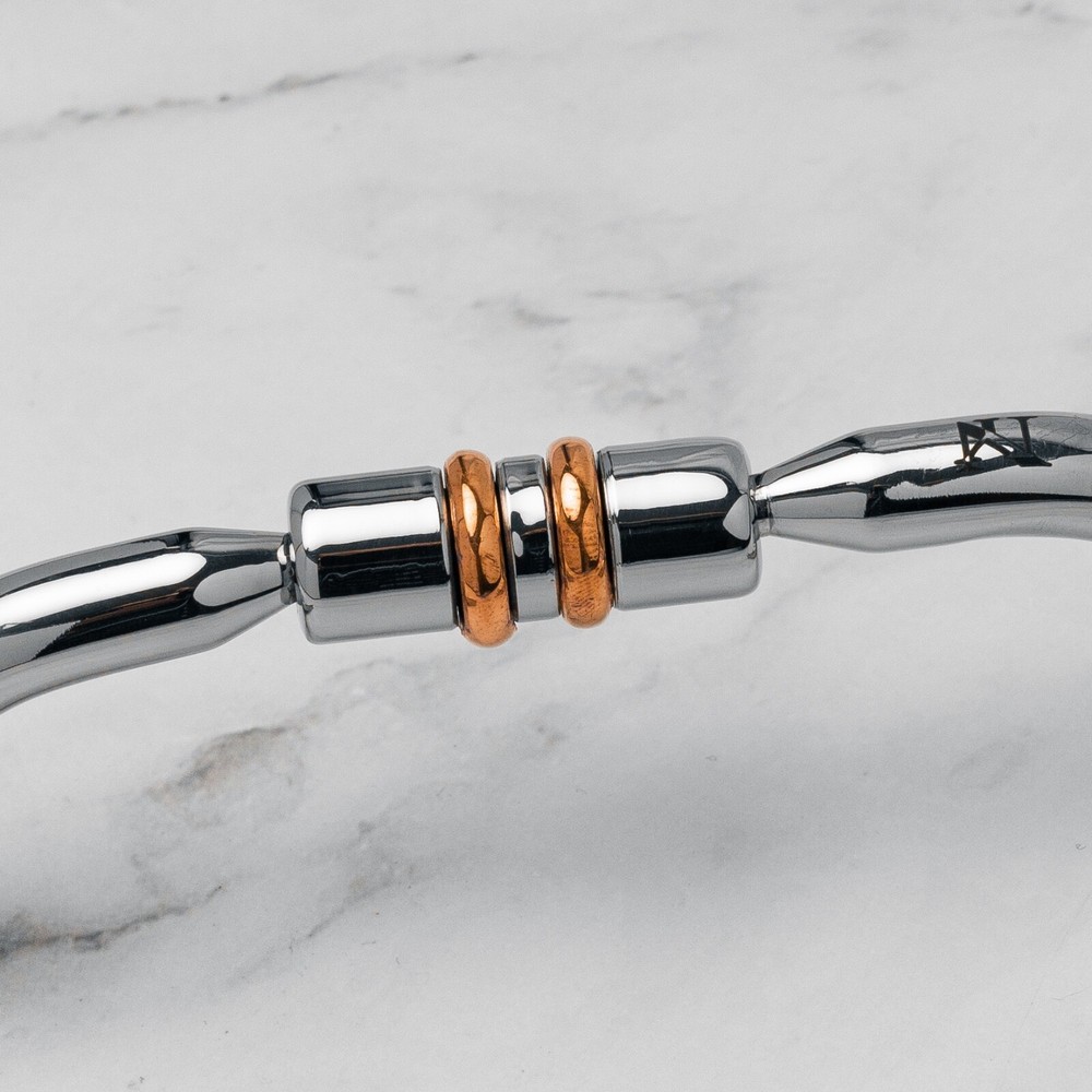 NY Tack Full Cheek Forward Copper Roller Snaffle Horse Bit