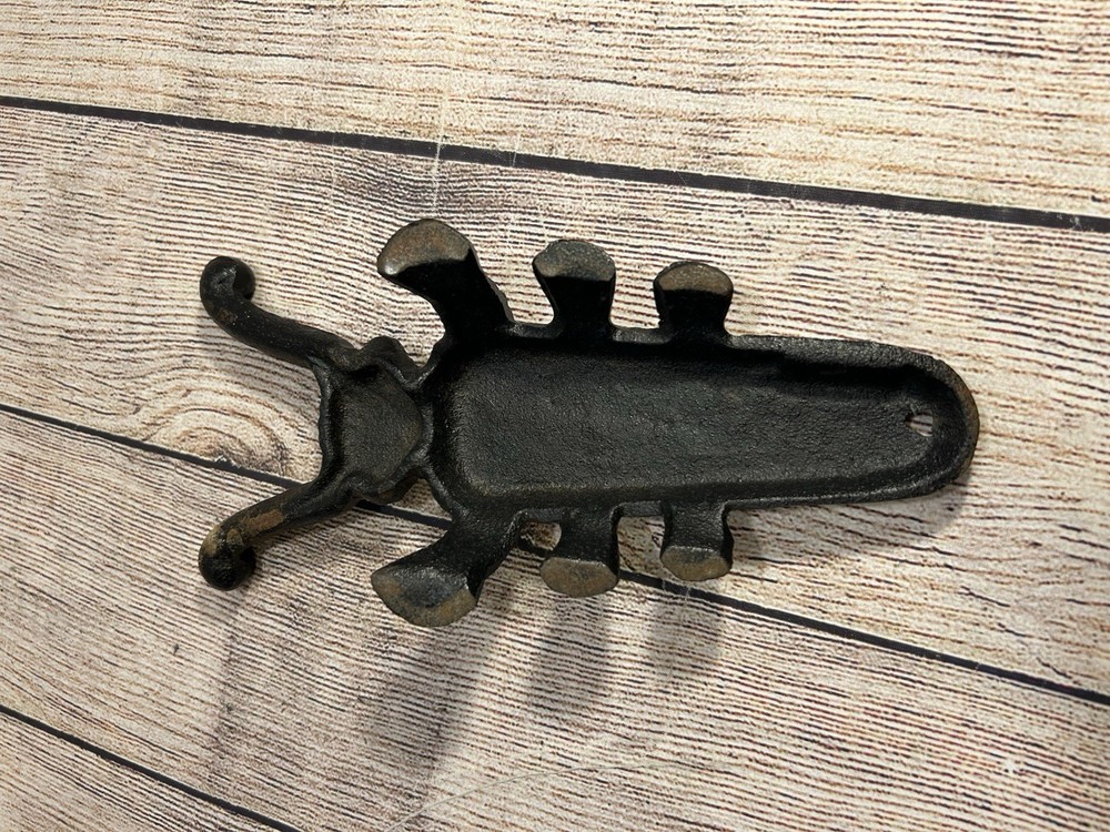 Antique Victorian Cast Iron Beetle Bug Boot Jack / Door Stop – 19th C. Design