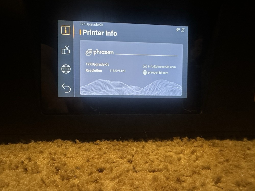 Phrozen Sonic Mighty 12K LCD 3D Printer Touchscreen USB 11520x5120 Resolution
