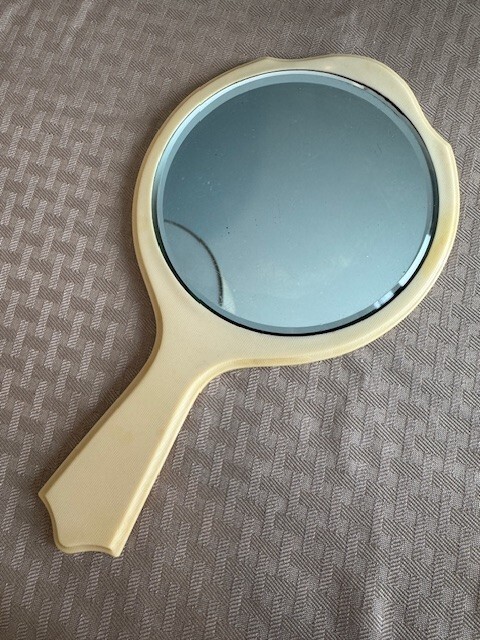 Vintage Celluloid Hand Held Mirror