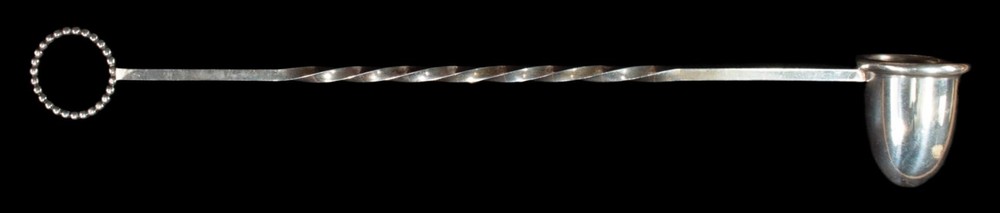 REED & Barton Sterling Silver Candle Snuffer Twist Handle and Bead Finger Loop