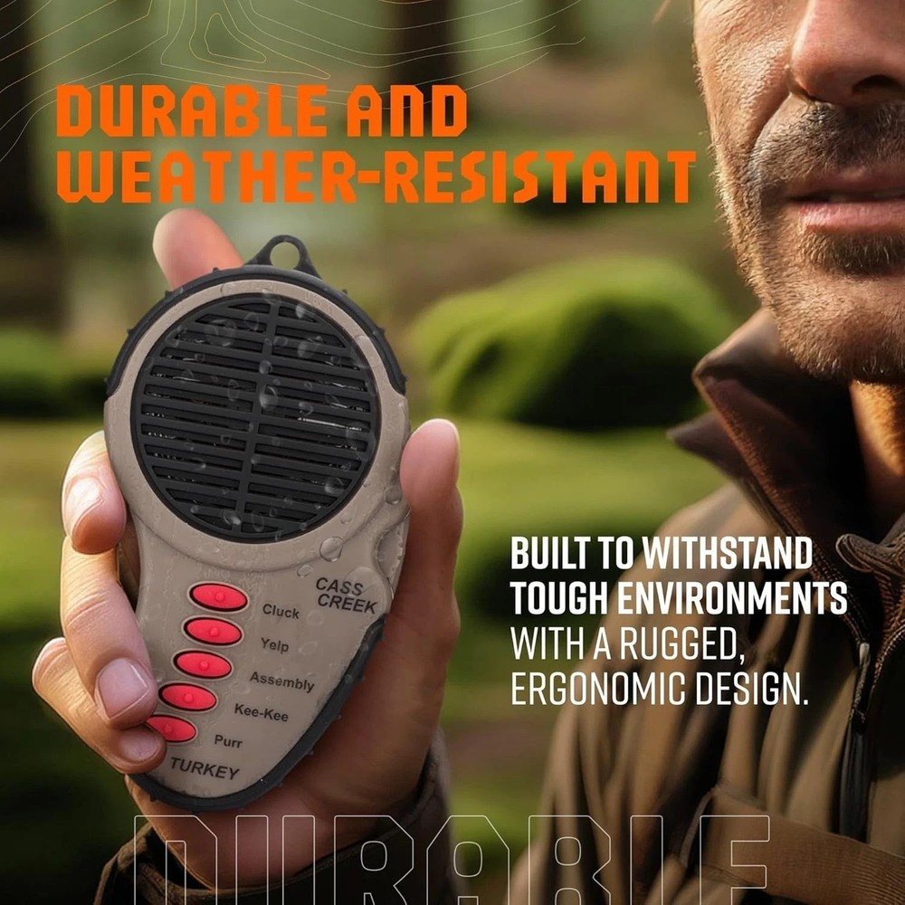 Ergo Call, Handheld Electronic Hunting Call, Compact Design, 5 Authentic Call...