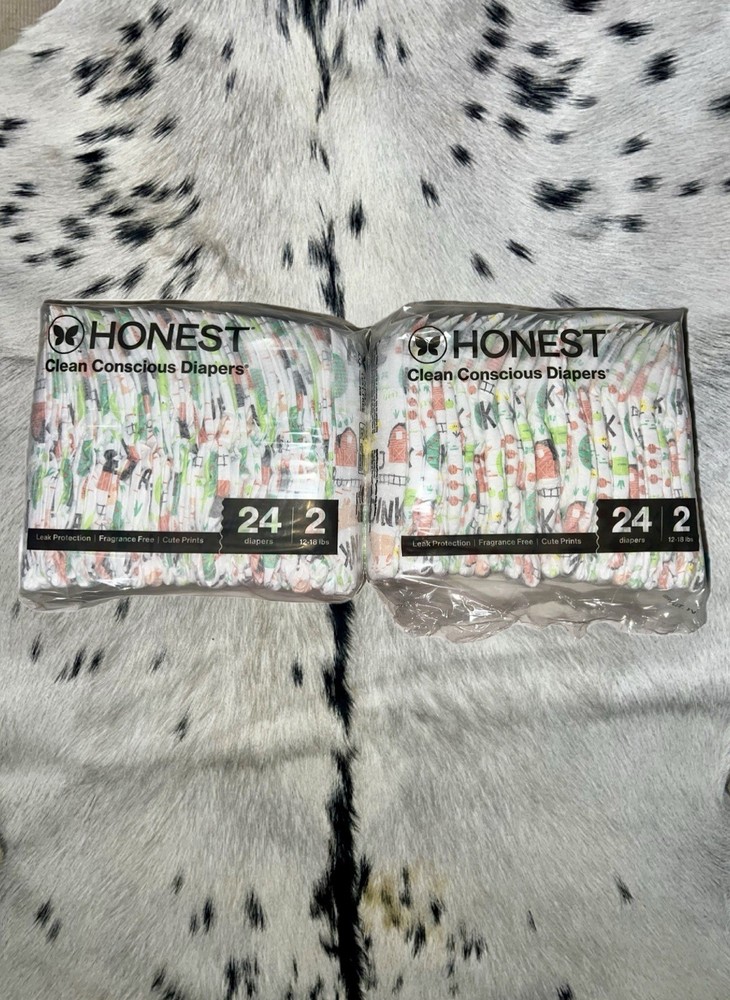 Honest Size 2 Farm Print Diapers