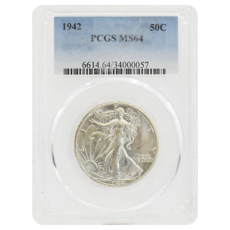 1942 Walking Liberty Half Dollar MS64 PCGS
