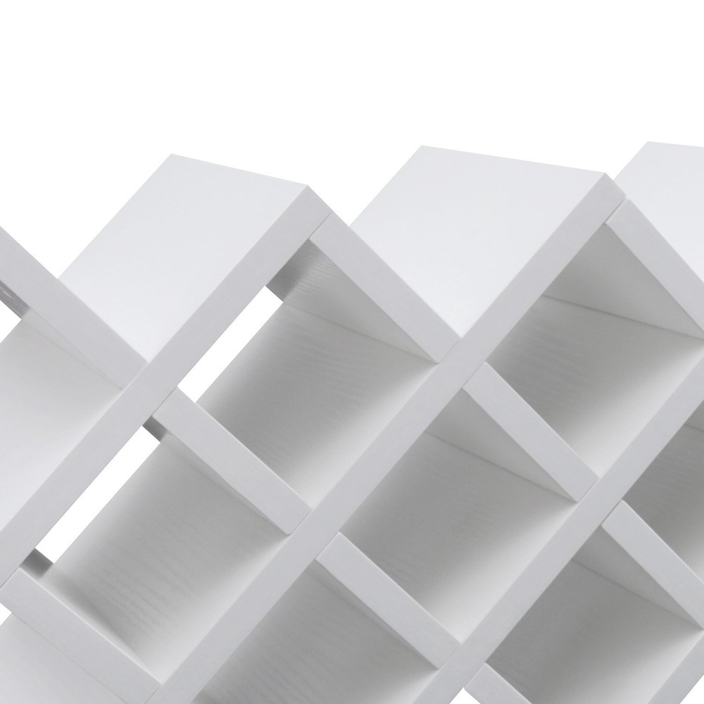 10 Grids Bottle Wine Lattice Rack Wall-Mount Insert Display Storage Holder Shelf