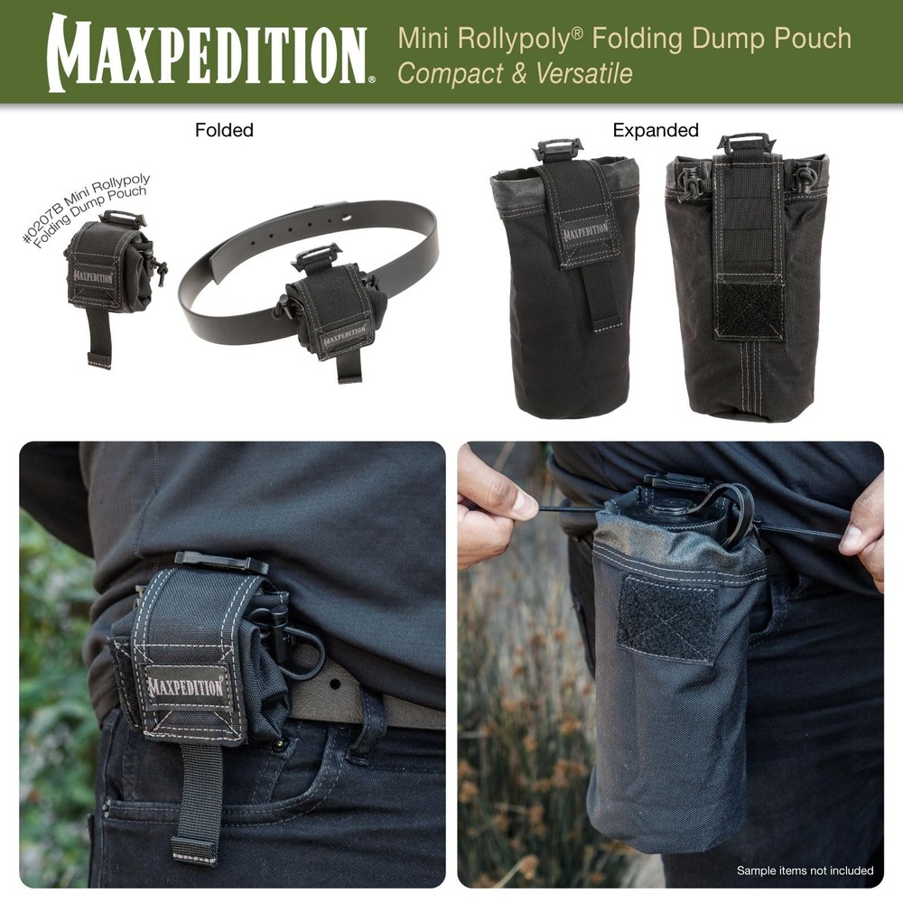 Maxpedition Mini Rollypoly Folding Dump Pouch Black