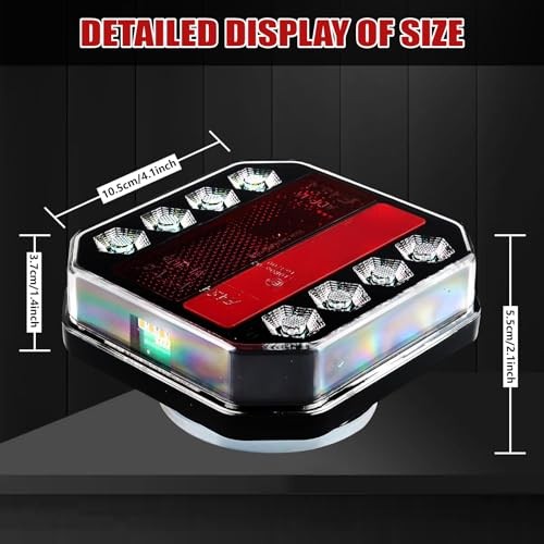Upgraded Wireless Trailer Lights Magnetic Bluetooth Remote Control Trailer