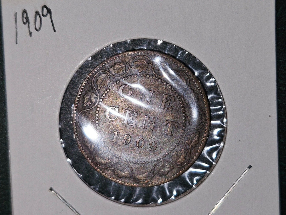 1909 Canada One Cent Queen Victoria Large Cent